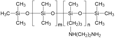 代表的なアミノ変性シリコーンの構造