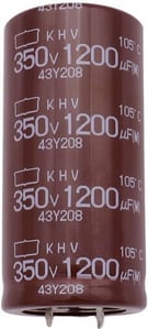 日本ケミコン株式会社の基板自立形のアルミ電解コンデンサ