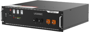 LFP(リン酸鉄リチウムイオン電池)48V系の蓄電ユニット「US3000Cモジュール」です。