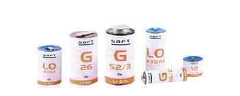 SaFT電池の二酸化硫黄色タイプ