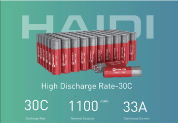 最大30Cでの放電が可能