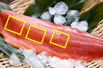 魚の切り身も面で判別するイメージ